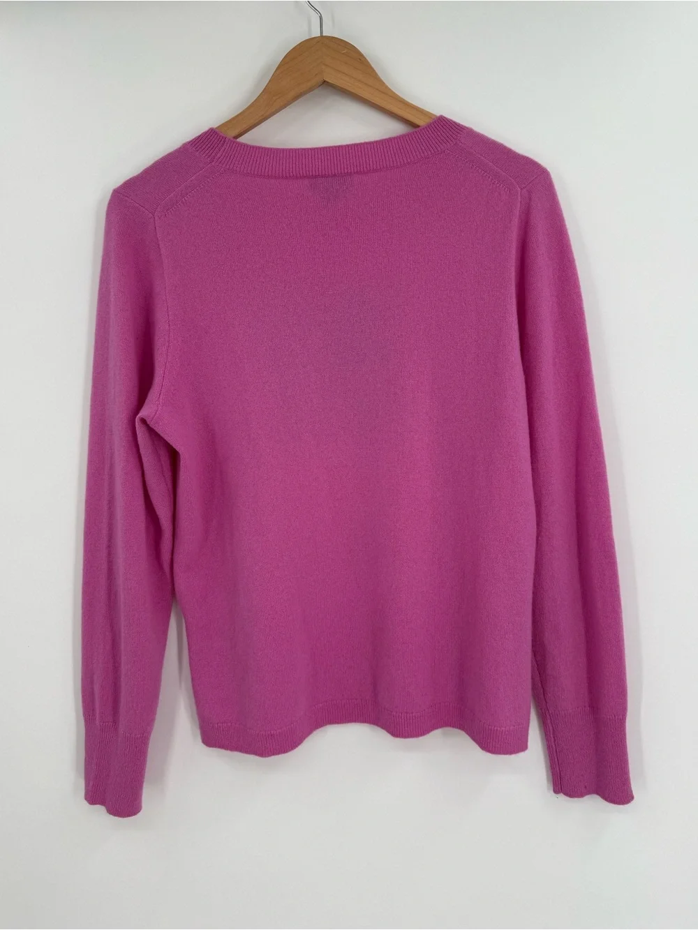 J.Crew Kiss Graphic 100% Cashmere Crewneck Long Sleeve Sweater | Pink | Large